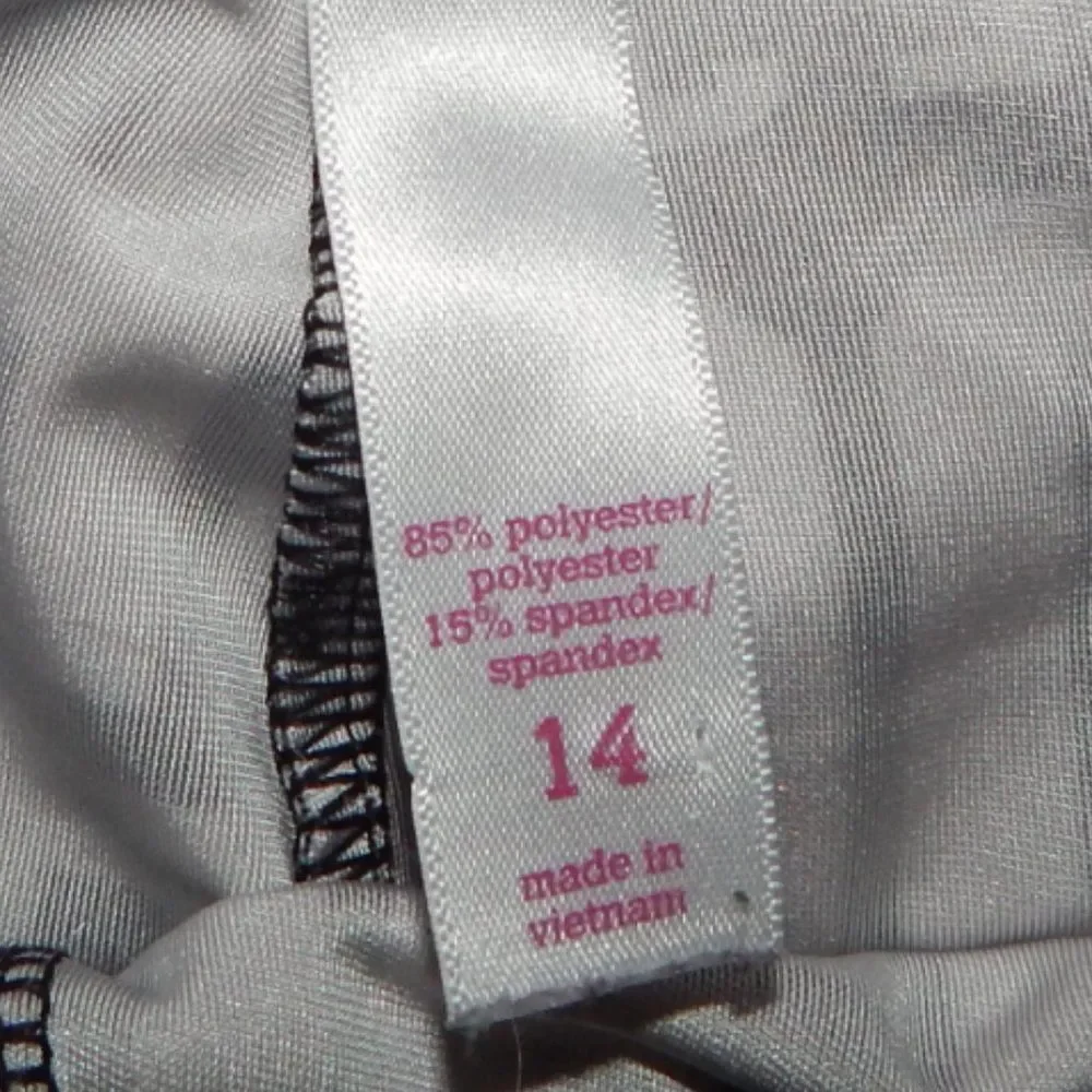 Justice Girls Size 14 Black Pink White Love Soccer Activewear Leggings